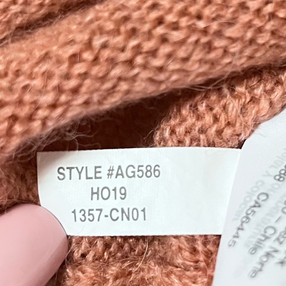 Madewell Womens Chelsea Pocket Pullover Sweater Boxy Small Alpaca Blend Salmon - Picture 9 of 11